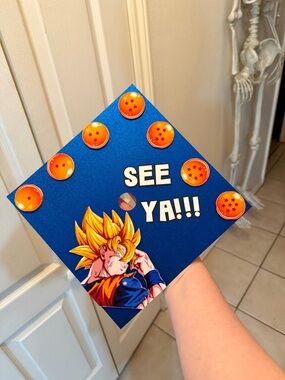 Super Saiyan Blue Graduation Cap - Dragon Ball Z Design